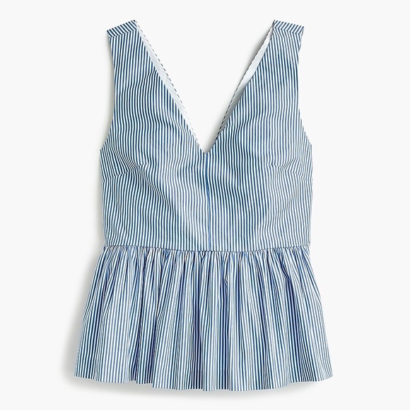 J. Crew Tops - J. crew striped peplum top, sz 8 tall J. Crew Tops - J. crew striped peplum top, sz 8 tall
